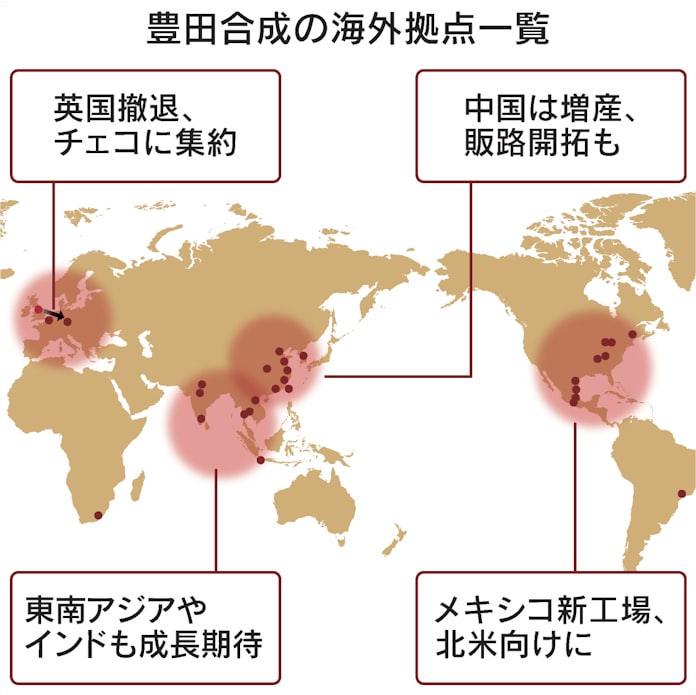 豊田合成、海外拠点を再編 米中軸に成長市場で販路拡大: 日本経済新聞