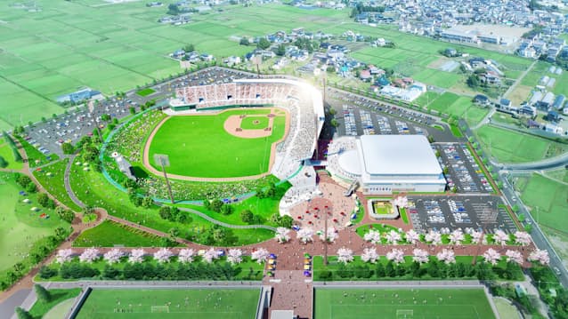 新型コロナ 岩手県と盛岡市が共同整備する野球場 1日に着工 日本経済新聞