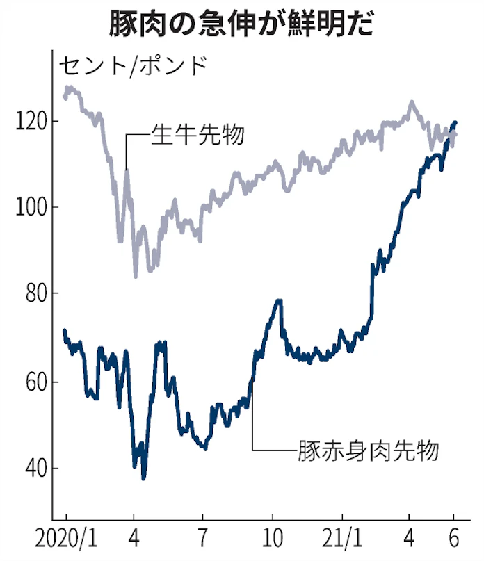 米豚肉先物 価格3倍 ポークショック の様相に 日本経済新聞