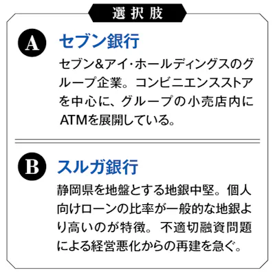 会計が分かるクイズ セブン銀行vs スルガ銀行 日本経済新聞