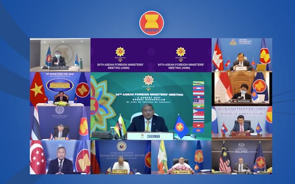 ASEANはブルネイのエルワン第２外相を特使としてミャンマーに派遣することを決めた（中央がエルワン氏。ASEANのホームページから）