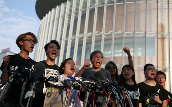 民間人権陣線は香港の大規模デモを主導してきた（2019年6月の記者会見）＝ロイター