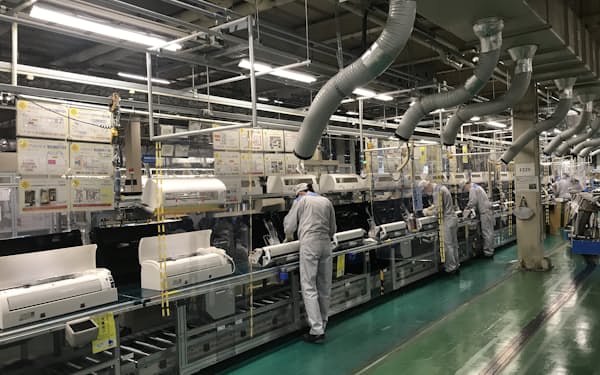 ダイキンはウイルス対策の部品を中国でも生産し始める（滋賀県の工場）