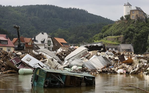 ドイツでは７月の豪雨による洪水が大きな被害をもたらした＝ロイター