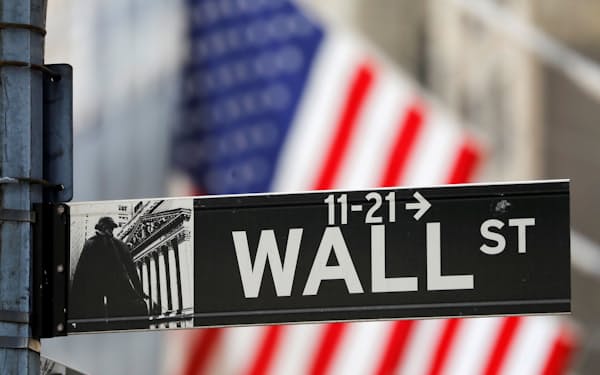 FILE PHOTO: A street sign for Wall Street is seen outside the New York Stock Exchange (NYSE) in New York City, New York, U.S., July 19, 2021. REUTERS/Andrew Kelly/File Photo