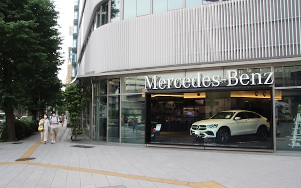 ブランド別ではメルセデス・ベンツが首位だった（東京都新宿区）
