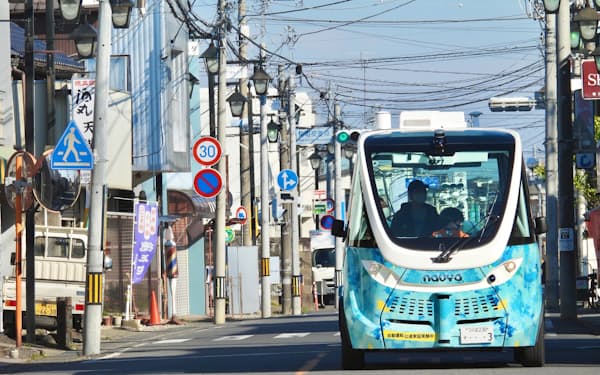 茨城県境町を走る自動運転バス（出所：BOLDLY）