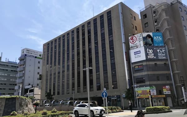 浜松ホトニクス本社事務所が入るビル（写真中央）