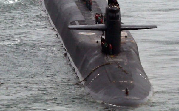 米海軍のオハイオ級巡航ミサイル原子力潜水艦「ミシガン」（＝聯合・共同）