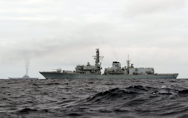 台湾海峡を通過した英軍艦「リッチモンド」（撮影は2016年）＝AP