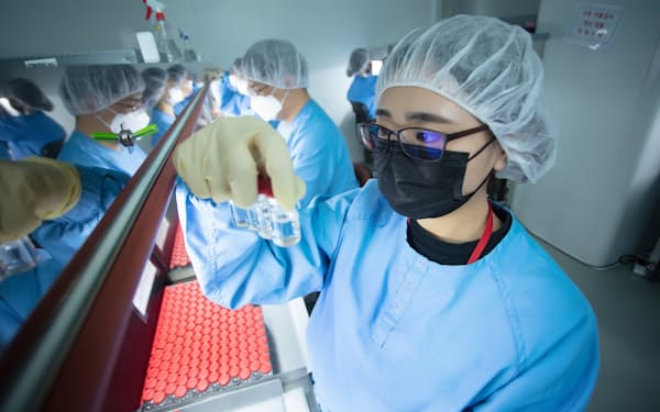 韓国はコロナワクチンの生産基地としても実力を蓄えている（ＳＫバイオサイエンスの研究所）