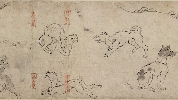 犬と日本人 1 鳥獣戯画 乙巻 部分 日本経済新聞 犬と日本人 1 鳥獣戯画 乙巻 部分 日本経済新聞