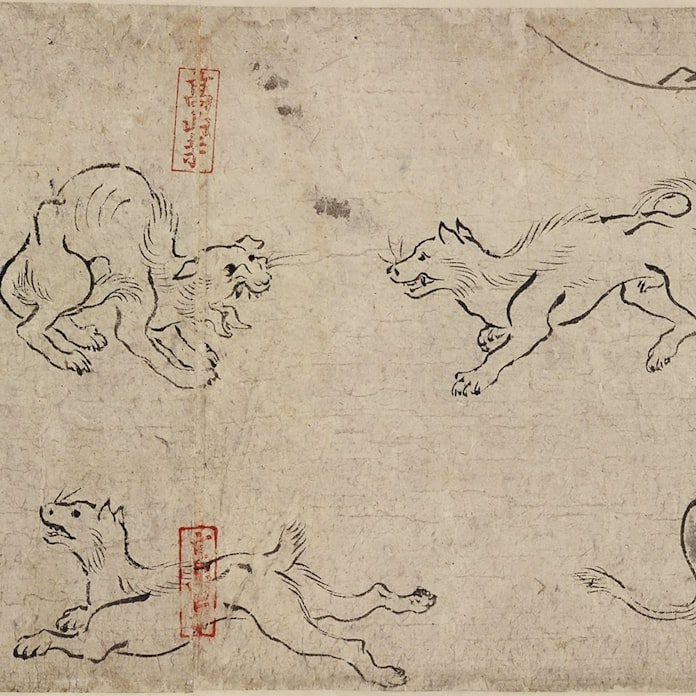犬と日本人 1 鳥獣戯画 乙巻 部分 日本経済新聞 犬と日本人 1 鳥獣戯画 乙巻 部分 日本経済新聞