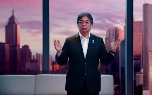 オンラインイベントに登壇する富士通の時田隆仁社長