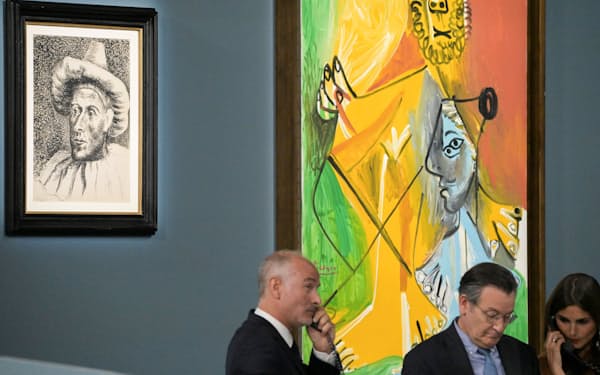 ピカソの11作品が競売にかけられ、計123億円で落札された＝ロイター