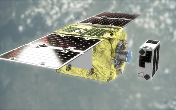 アストロスケールの技術実証衛星「ELSA-d」のイメージ