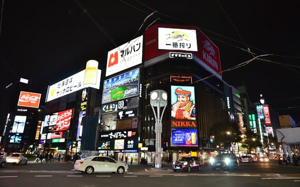 すすきののある札幌市中央区でも新規出店は２割伸びている