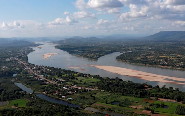 メコン川はミャンマー、タイ、ラオスの国境がまたがる地域がある＝ロイター