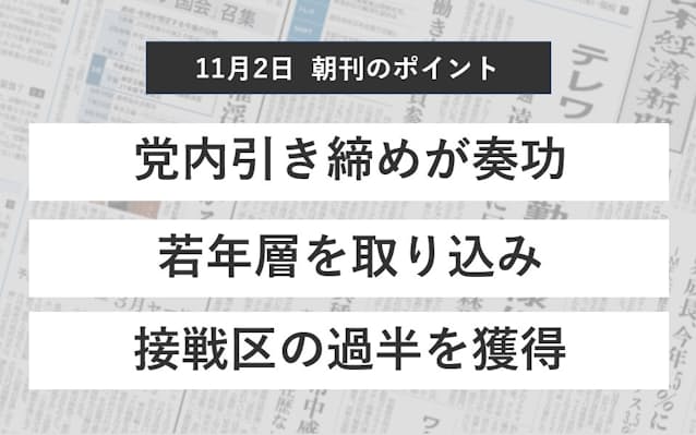衆議院選挙 自民党なぜ予測超す議席獲得 日本経済新聞