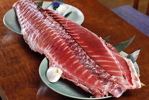 豪快 貝がらで食べる天然本マグロ中落ち 東京 築地 Nikkei Style 豪快 貝がらで食べる天然本マグロ中落ち 東京 築地 Nikkei Style