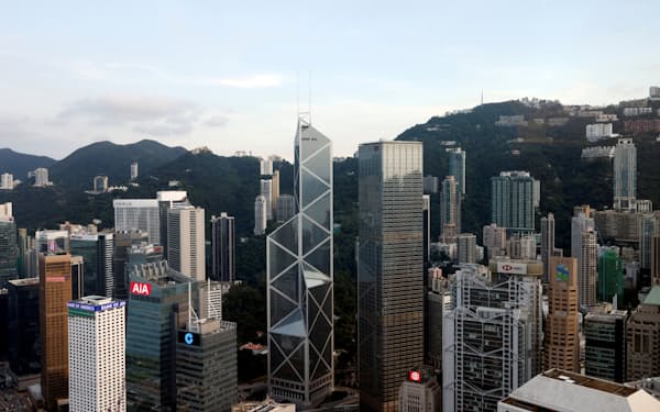 香港のビジネス環境は政情不安や新型コロナ対策で揺らいでいる（金融街のセントラル）＝ロイター