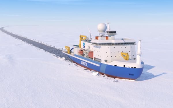 北極域研究船は2026年度に就航予定（イメージ図、出所：海洋研究開発機構）
