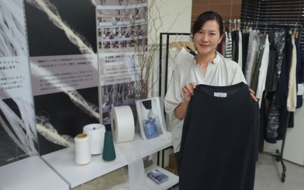豊通ファッションエクスプレスの桜井美央さんは和紙を使った繊維素材「ＫＡＭＩＴＯ」で海外展開にも取り組む