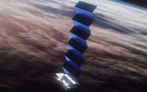 太陽光パネルを展開するスターリンク衛星のイメージ＝米スペースＸ提供