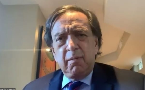 8日、オンラインでインタビューに応じたリチャードソン元米国連大使