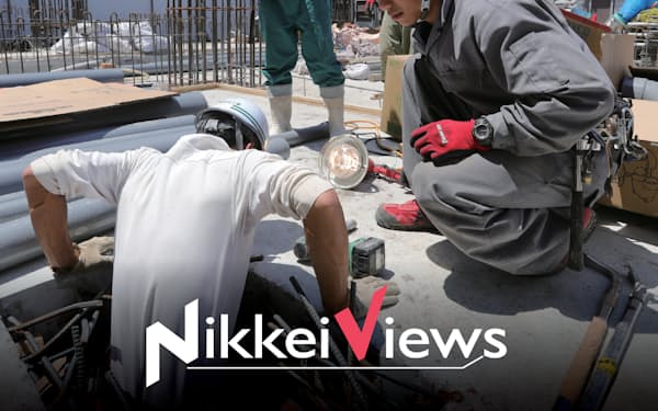 国際貢献を目的に技能実習制度は始まった(建設現場で働く実習生)