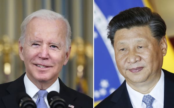 バイデン米大統領（左）と中国の習近平（シー・ジンピン）国家主席が約2カ月ぶりに直接協議する＝AP