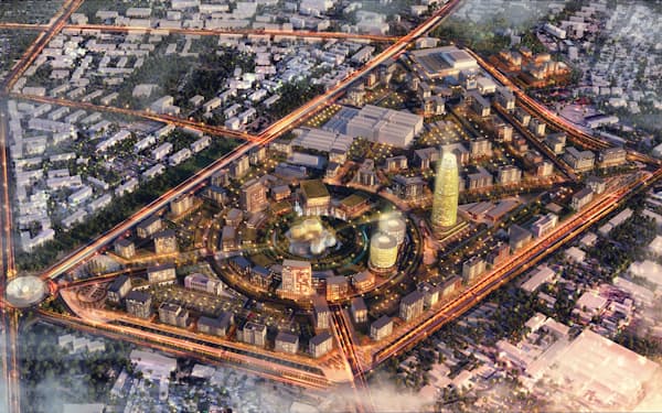 「ブハラ・シティ」にはホテルや集合住宅、オフィスなどが建設される（完成イメージ）