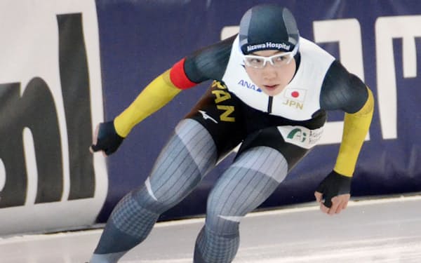 女子500メートル　優勝した小平奈緒（21日、スタバンゲル）＝共同