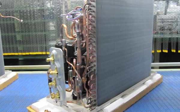 エアコン室外機の熱交換器には銅が多く使われている