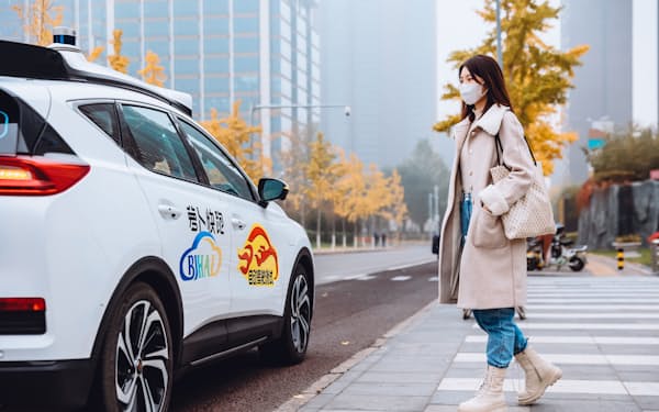 百度が北京で有料サービスを始めた自動運転タクシー（同社提供）