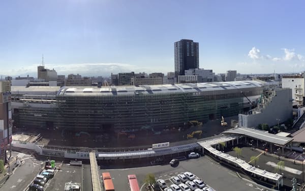 新潟駅前の万代広場は2倍の広さになる見通し