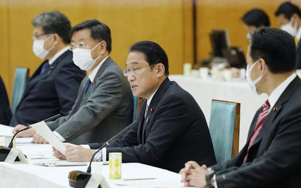 岸田首相は賃上げへの期待を表明した＝共同