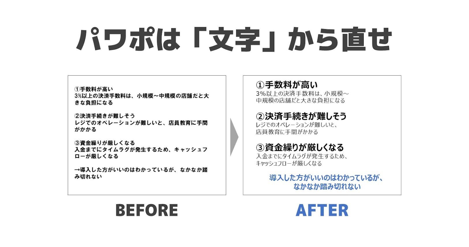 パワポの伝わり方は文字で変わる トヨマネ氏監修 フォントや大きさで印象の差歴然 Nikkei Style パワポの伝わり方は文字で変わる トヨマネ氏監修 フォントや大きさで印象の差歴然 Nikkei Style