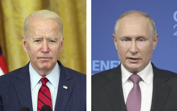 バイデン米大統領（写真左）とロシアのプーチン大統領が5カ月ぶりに直接協議する＝ゲッティ共同