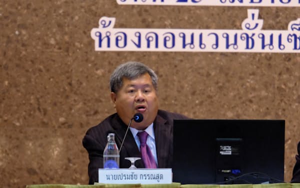 タイ建設大手イタリアン・タイのプレムチャイ氏は逮捕後も社長を続投していた（2018年４月、バンコク）