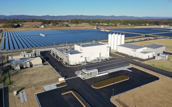 太陽光発電で生成したグリーン水素をLPガスに混ぜる方針（福島県）