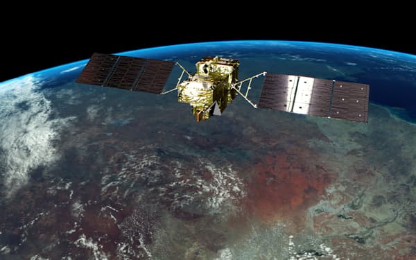 温暖化ガスを観測する人工衛星「いぶき2号」（JAXA提供）