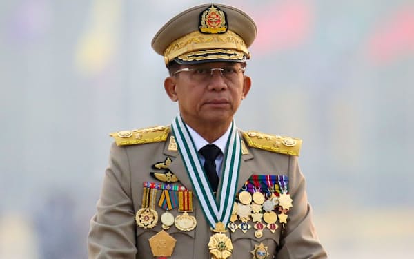 ミャンマー国軍トップのミンアウンフライン総司令官＝ロイター