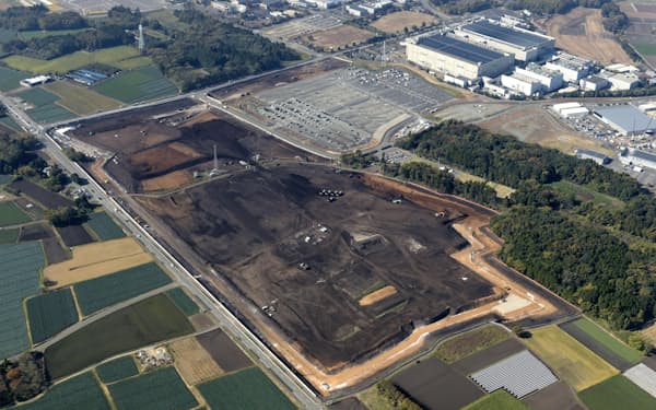 　半導体世界大手のTSMCの工場建設予定地＝11月、熊本県菊陽町