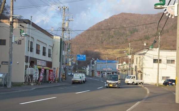 北海道神恵内村の市街地（2021年4月）