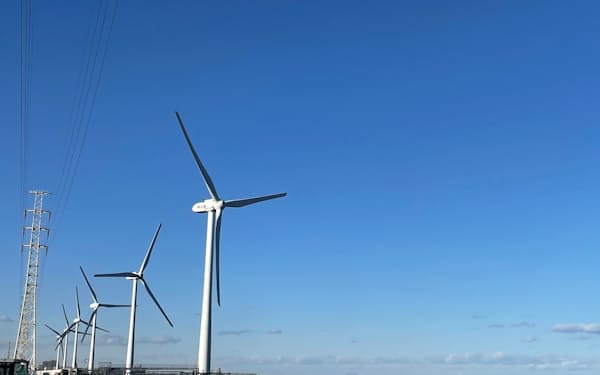 鹿島沖の洋上風力発電所