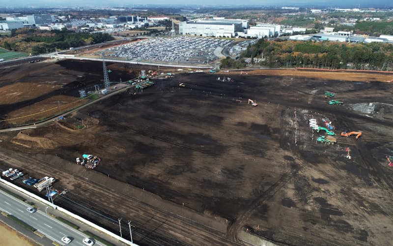 TSMCの新工場建設予定地(21年12月、熊本県菊陽町) TSMCの新工場建設予定地(21年12月、熊本県菊陽町)