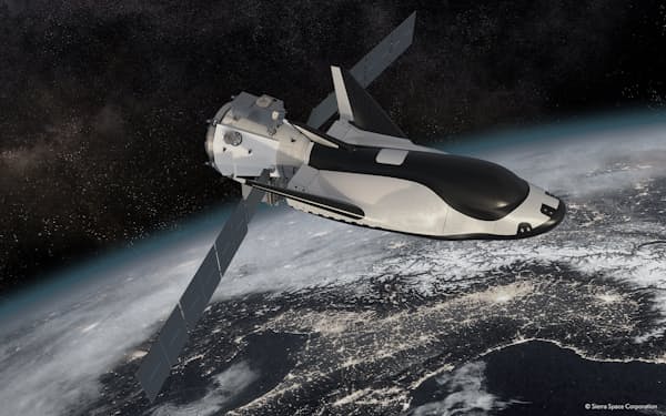 米シエラ・スペースが開発中の宇宙船「ドリームチェイサー」のイメージ（同社提供）