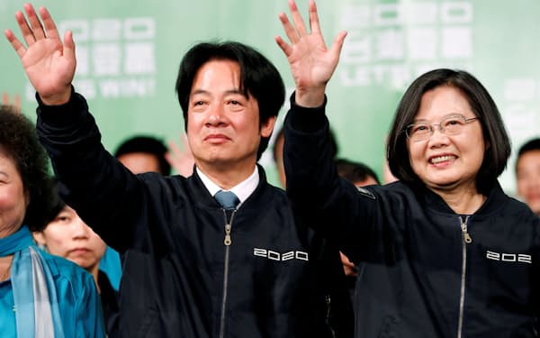 台湾は、外交関係のあるホンジュラスの新大統領就任式に、ナンバー2の頼清徳副総統(左)を派遣する=ロイター