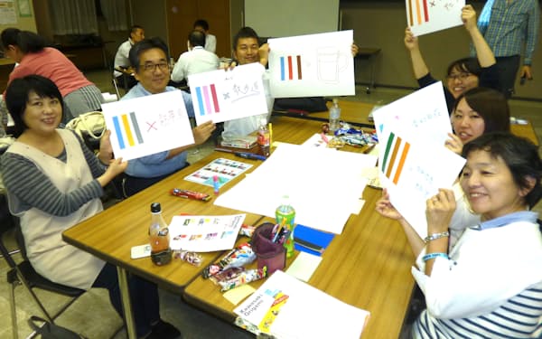 川崎のイメージを参加者がそれぞれ表現した「こすぎの大学」の授業